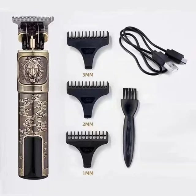 Vintage T9 Electric Hair Cutting Machine Professional Barber LCD Display HairTrimmer For Men Clipper Shaver Beard Lighter